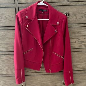 White House Black Market Red Moto Jacket